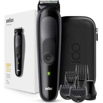 Braun Multi Grooming Kit MBMGk5, 100 Years Design Edition, 6-In-1 Mens Trimmer Kit Including Short And Long Combs, Hair Clippers And Precision Trimmer