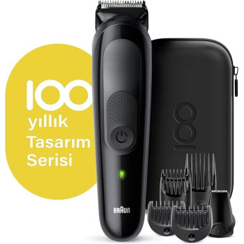 Braun Multi Grooming Kit MBMGk5, 100 Years Design Edition, 6-In-1 Mens Trimmer Kit Including Short And Long Combs, Hair Clippers And Precision Trimmer