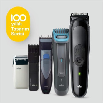 Braun Multi Grooming Kit MBMGk5, 100 Years Design Edition, 6-In-1 Mens Trimmer Kit Including Short And Long Combs, Hair Clippers And Precision Trimmer