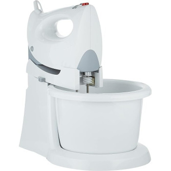 Bosch Hand Mixer With Bowl, Two Stainless Steel Turbo Whisks, 350 Watts, MFQ3555GB, White Colour