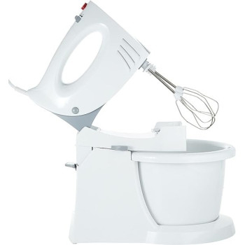 Bosch Hand Mixer With Bowl, Two Stainless Steel Turbo Whisks, 350 Watts, MFQ3555GB, White Colour