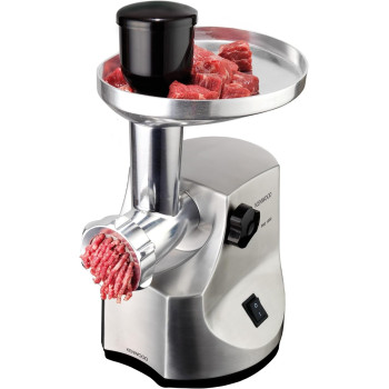 Kenwood Meat Grinder 1600W Powerful Metal Body Meat Mincer, 3 Stainless Steel Screens For Fine, Medium And Coarse Results MG510, Silver Colour