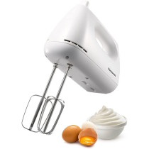Panasonic 175W,Hand Mixer 5 Speed Selection, With Egg Beater And Dough Hook Model Mkgh3, White