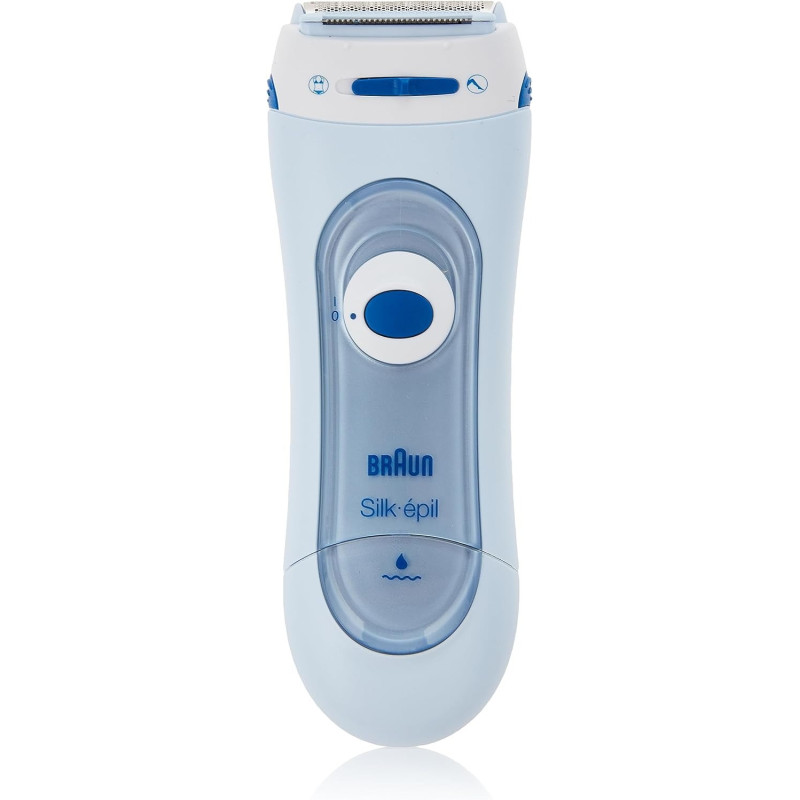 Braun Silk-Epil Lady Shaver 5-160, 3-In-1 Wet And Dry Electric Shaver, Trimmer And Exfoliation System With 2 Extras, Blue Colour