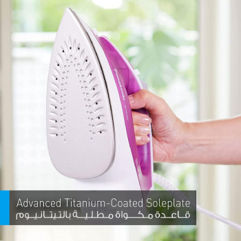 Panasonic - 1550W Steam Iron - NIM250T, Pink Colour