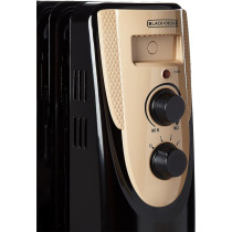 Black+Decker 1500W 7 Fin Oil Radiator Heater, Black Colour, OR070D-B5