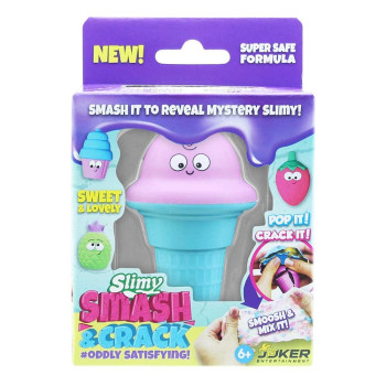 Slimy Smash And Crack Smashed Slime Blue-Pink Cone Ice Cream, 32605