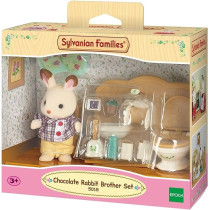 Sylvanian Families Chocolate Rabbit Brother Washroom Set, 5015