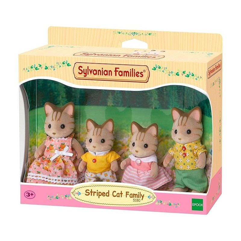 Sylvanian Families Striped Cat Family Dolls, 5180