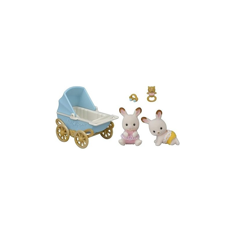 Sylvanian Families Chocolate Rabbit Twins Set, 5432
