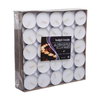 100 Piece Candle White Silver 38 Millimeter