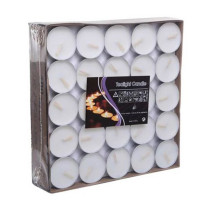 100 Piece Candle White Silver 38 Millimeter