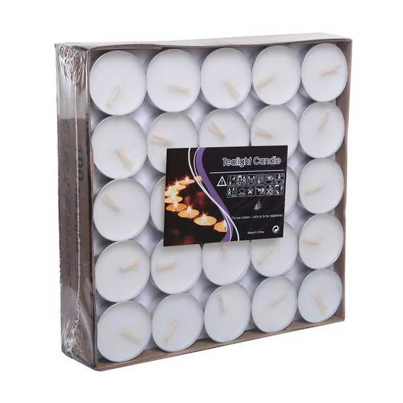 100 Piece Candle White Silver 38 Millimeter