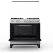 Toshiba Gas Cooker 90x60 Cm 5 Burner Steel RL2-90G5GE