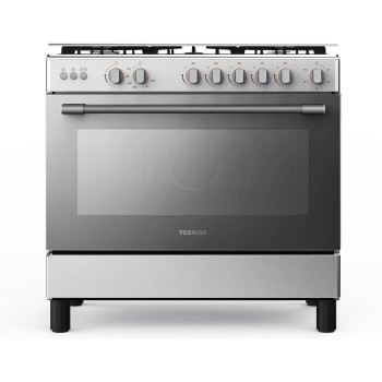 Toshiba Gas Cooker 90x60 Cm 5 Burner Steel RL2-90G5GE
