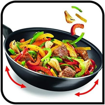 Tefal Super Cook Wokpan, Black, 28 CM, Aluminum