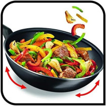 Tefal Super Cook Wokpan, Black, 28 CM, Aluminum