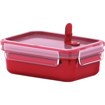Tefal Master Seal Micro Rectangle Food Storage, Red/Clear, 0.55 Litre