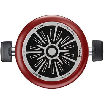 Tefal Simplicity Stewpot 22 and Lid, Aluminum, Maroon