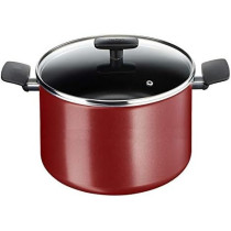 Tefal Simplicity Stewpot 22 and Lid, Aluminum, Maroon