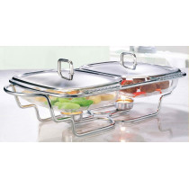 Chef Inox Food Warmer, Silver/Clearglass