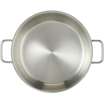 Korkmaz Astra Stainless Steel Low Casserole, Silver, 24X8 CM