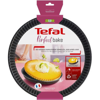 Tefal Baking Mold Perfectbake 27 CM, Fluted Tart Mold, Aluminum Non-Stick, J5548302