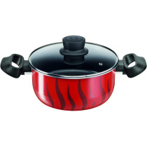 Tefal Cookware Set G6 Tempo Flame 8 Pcs Cooking Set Casseroles, Red, Aluminium, C3079082
