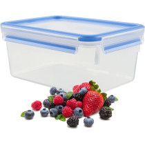 Tefal 2.3 Litre, Rectangle Master Seal Fresh Rectangle Food Storage, Clear/Blue, 2.3 Litre