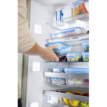 Tefal 2.3 Litre, Rectangle Master Seal Fresh Rectangle Food Storage, Clear/Blue, 2.3 Litre