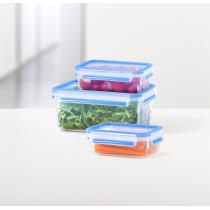 Tefal 0.85 Litre Square Master Seal Fresh Food Storage, Clear/Blue