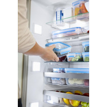 Tefal 0.85 Litre Square Master Seal Fresh Food Storage, Clear/Blue