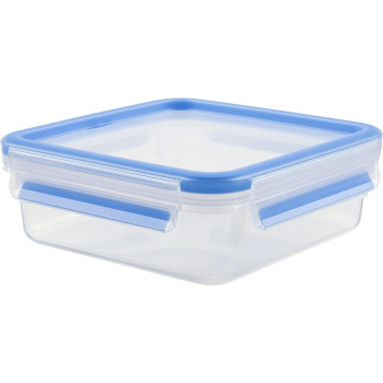 Tefal 0.85 Litre Square Master Seal Fresh Food Storage, Clear/Blue