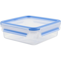 Tefal 0.85 Litre Square Master Seal Fresh Food Storage, Clear/Blue