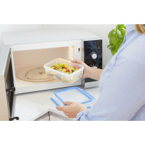 Tefal K3021812 Airtight Container, Rectangular, 0.8 L, Blue, Transparent