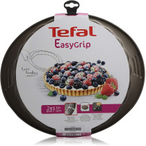 Tefal Easy Grip Tart Tin, 27 CM, Black