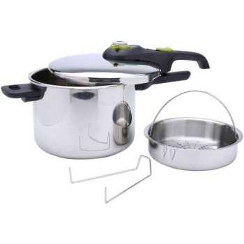 Tefal Secure Stainless Steel Neo Pressure Cooker, Silver, 6 Liter