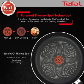 Tefal Delicia 5 Piece Non-Stick Cookware Set, Greyish Coal