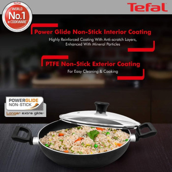 Tefal Delicia 5 Piece Non-Stick Cookware Set, Greyish Coal