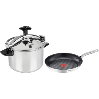 Tefal Authentic Pressure Cooker 10L, Intuition Frypan 24 CM