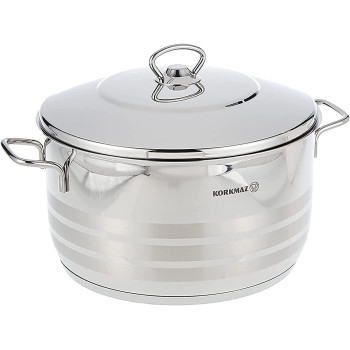 Korkmaz Astra Stainless Steel Casserole 26X15 CM, Silver
