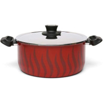 Tefal Tempo Dutch Oven Casserole With Lid, Red/Black, 30 Centimeter