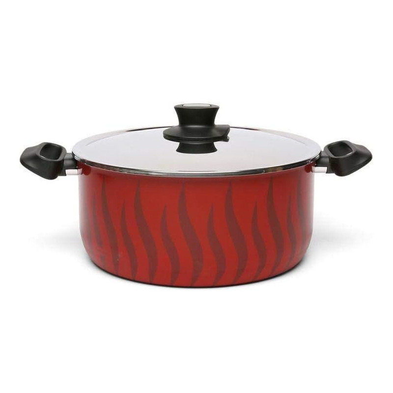 Tefal Tempo Dutch Oven Casserole With Lid, Red/Black, 30 Centimeter