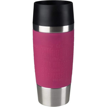 Tefal 0.36 Litre Travel Mug, Pink, Steel/Plastic, K3087114