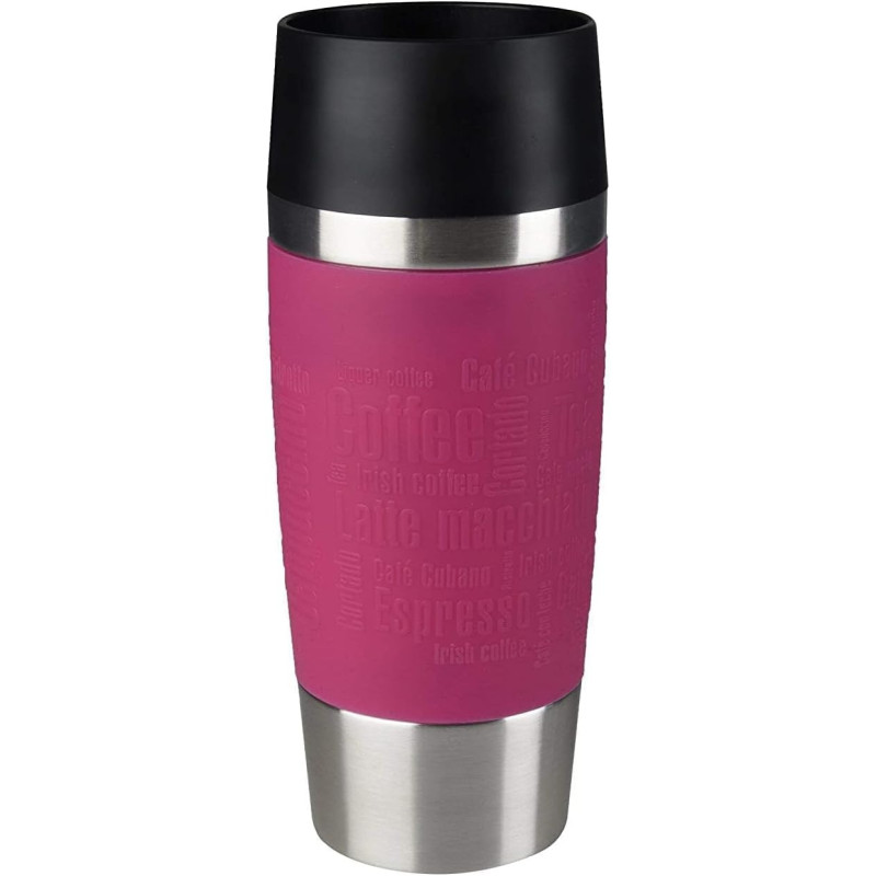 Tefal 0.36 Litre Travel Mug, Pink, Steel/Plastic, K3087114