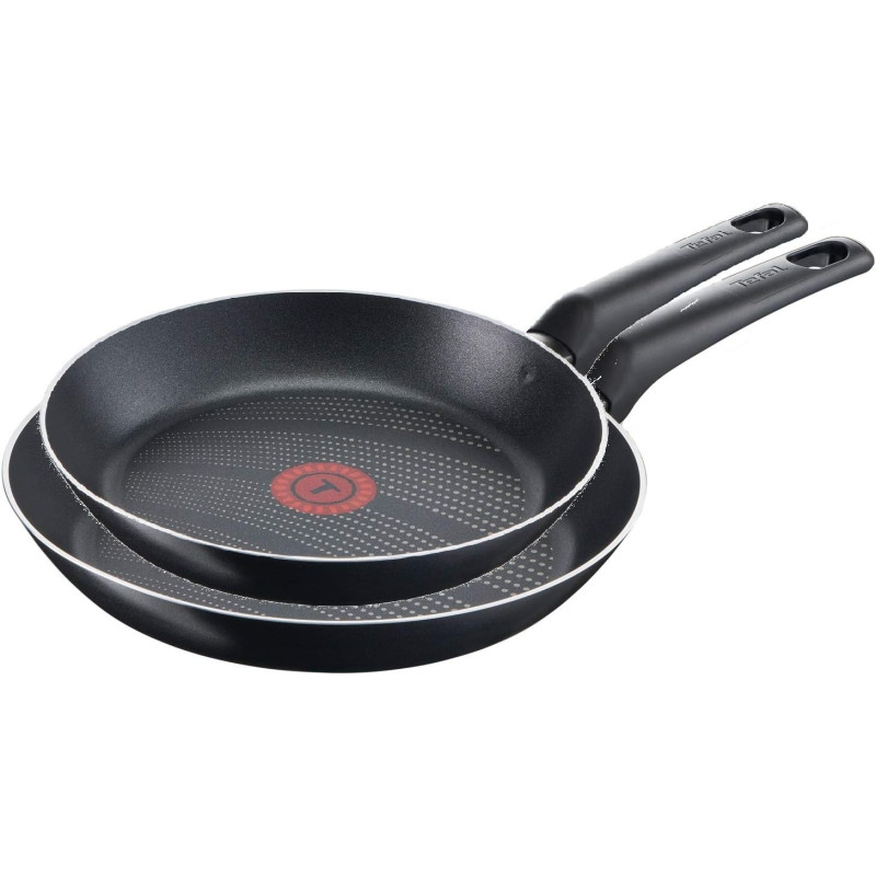 Tefal Cook And Clean Frypan 28CM With Tefal Cook And Clean Saute Pan 24CM, Black, Aluminium