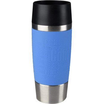 Tefal 0.36 Litre Travel Mug, Light Blue, Stainless Steel/Plastic, K3086114
