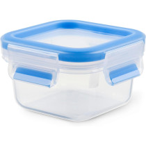 Tefal Masterseal Fresh Box, Plastic Food Storage Container, Keeps Food Fresher For Longer And 100 Percent Leakproof, 0.2 Litre, Transparent and Blue, 0.25 Litre