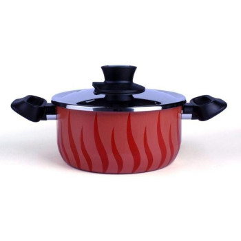 Tefal Tempo Dutch Oven Casserole With Lid, Red/Black, 28 Centimeter