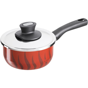 Tefal Tempo Flame 20 CM Non Stick Saucepan With Lid, Red, Aluminium, C3042483